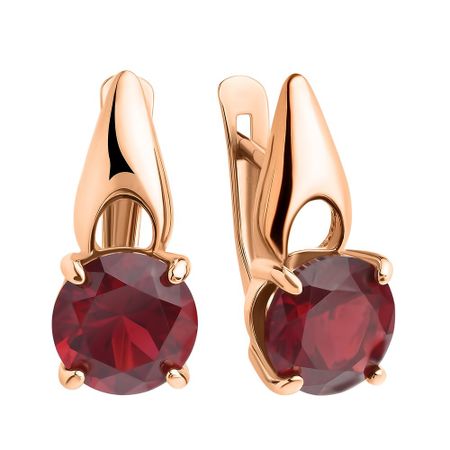 Золотые серьги с кристаллами