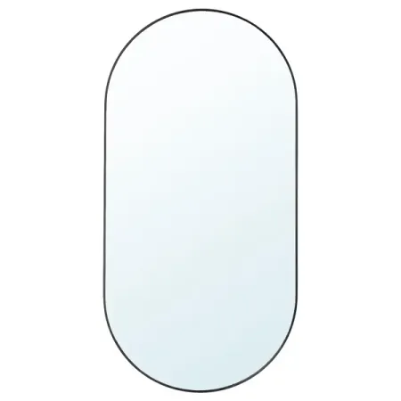 Зеркало декоративное Oblong овал 60x120 см металл цвет черный
