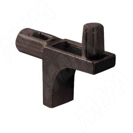 K-LINE Полкодержатель с дополнительным упором для деревянных полок c фиксацией, бронза (1 02080 50 WA)