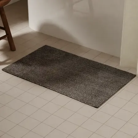 Коврик для ванной Ripple 50x80 см цвет серый микрофибра коврик для ванной комнаты 50x80 см