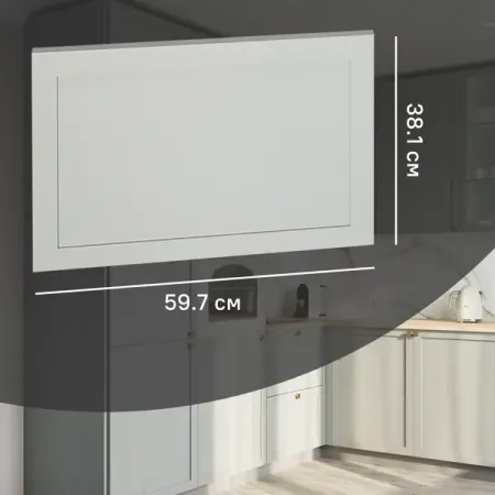 Фасад кухонного шкафа Кинель 59.7x38.1 см KONSENSA массив дерева цвет серо-зеленый светодиодное освещение садового дерева tremblay mack 10вт 20вт 30вт