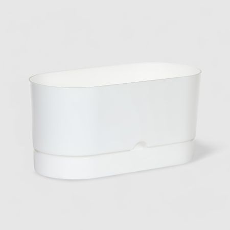 Горшок с поддоном Polimod Begonya балконное 30x14 см белый