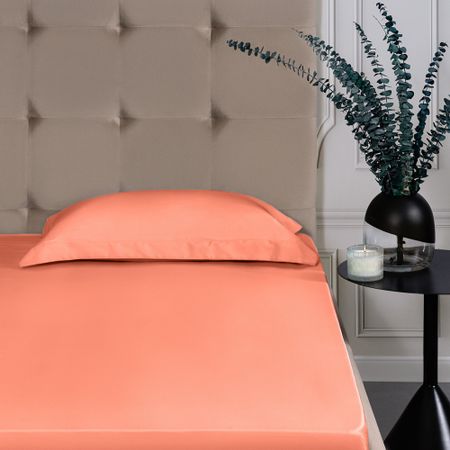 Простыня на резинке Estia Орнелла оранжевый 180х200+30 см