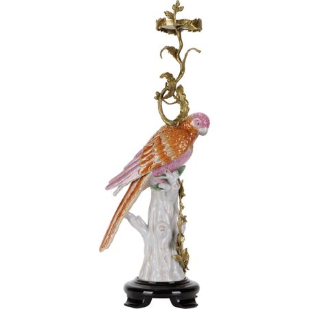 Подсвечник попугай Glasar F946AC 24x15x55 см подсвечник edg олень белый 15x13x9 см