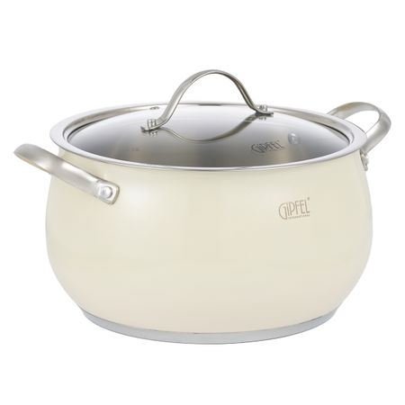 Кастрюля Gipfel Novella со стеклянной крышкой 6 л