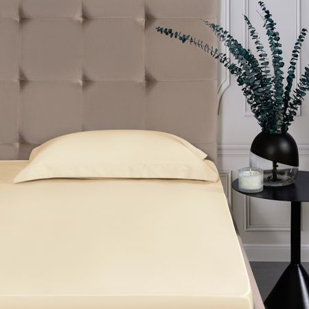 Простыня на резинке Estia Орнелла экрю 180х200+30 см