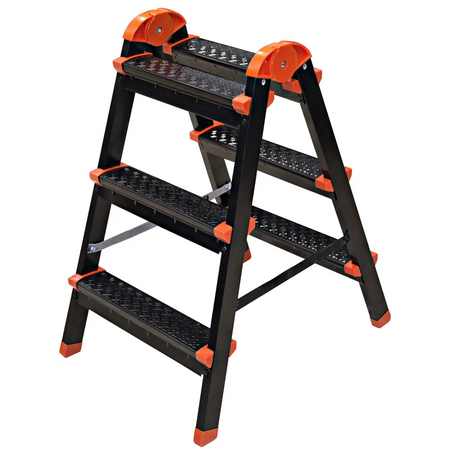 Стремянка-табурет стальная Zalger двусторонняя 3 ступени