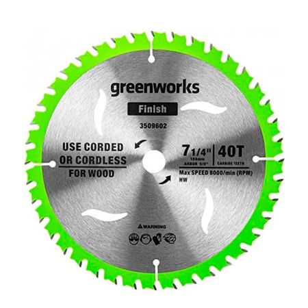 Диск пильный по дереву Greenworks 184x20 мм, 40T