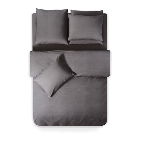 Пододеяльник на молнии Sleepix Сакаи темно-серый 200х215 см