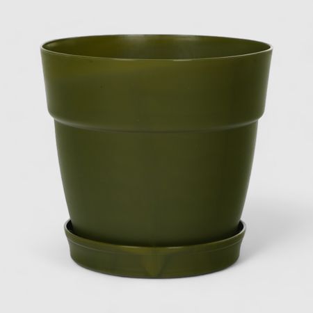 Горшок Polimod Manolya с поддоном 20 см зеленый