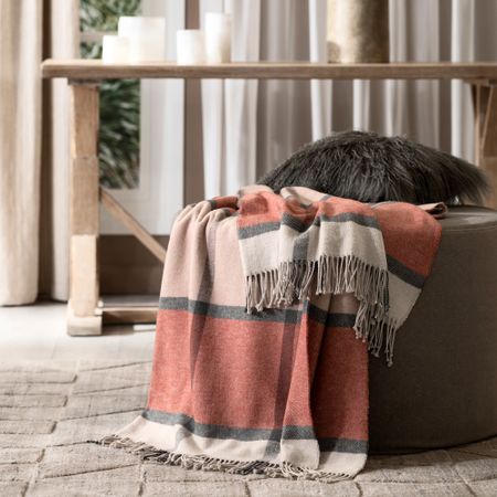 Плед Togas Тинто бежевый/коралловый 130х170 см