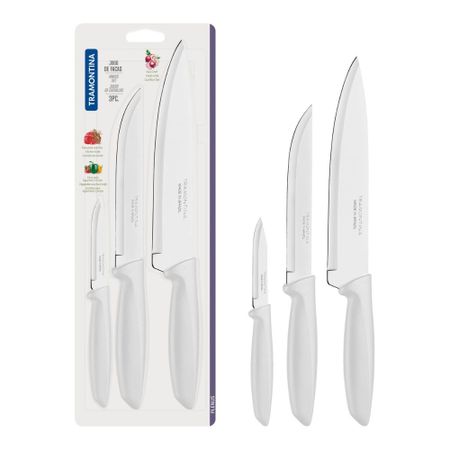 Набор ножей Tramontina Plenus белый 3 предмета