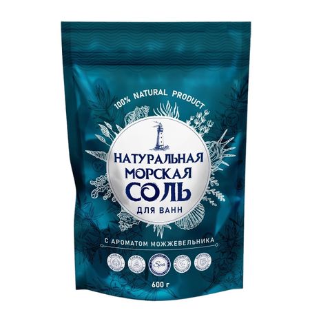 Соль для ванн Гринфилд морская можжевельник 600 г