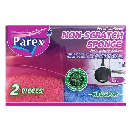 Губка Parex с защитой маникюра для мытья посуды 2 шт