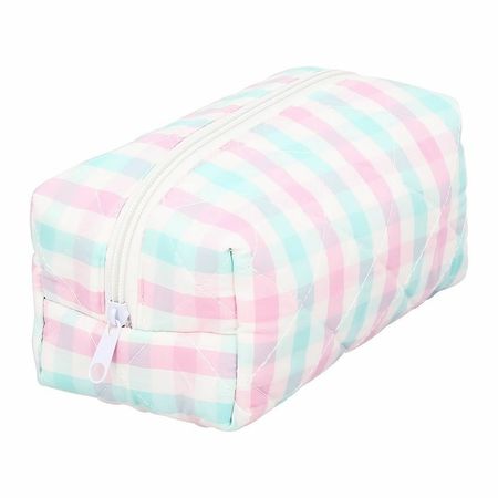 Косметичка Lady Pink хлопковая в клетку 20,7х12,5х12,5 см