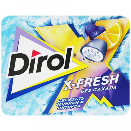 Жевательная резинка Dirol X-fresh со вкусом черники и цитрусов, 16 г книга для записей а5 200л лин classic expanded large тв обл синий сапфир резинка 2 ляссе moleskine