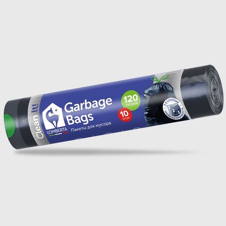 Пакеты для мусора Lomberta 3-слойные 120 л 10 шт