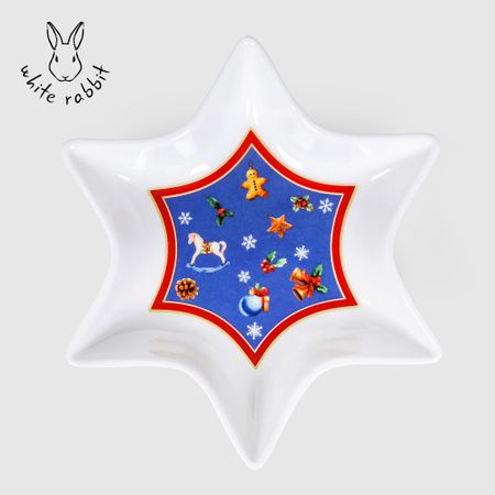 Блюдо сервировочное White Rabbit Christmas звезда 17х17х3 см