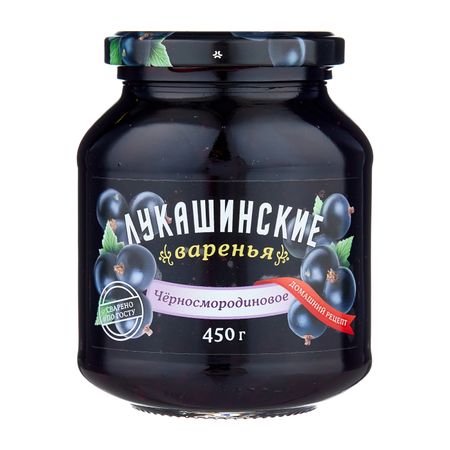 Варенье Лукашинские черносмородиновое, 450 г