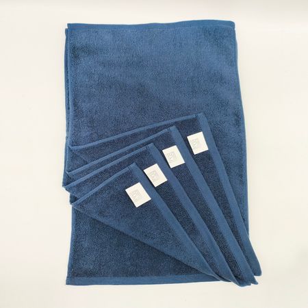 Набор махровых салфеток Sofi De Marko Дэйзи темно-синий 30х50 см 5 шт