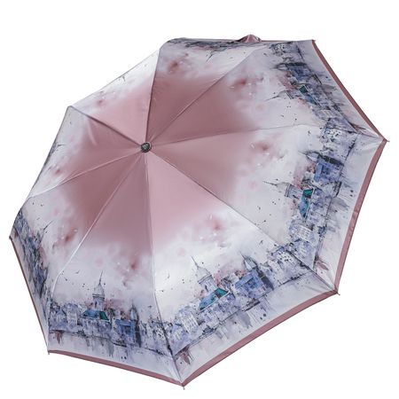 Зонт женcкий Fabretti облегченный автоматический 3 сложения Сатин UFLS0075-12 женский автоматический зонт с голубой звездой и котом