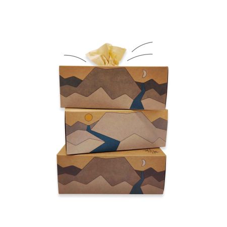 Салфетки бумажные Umbo Вулкан бамбук 3 слоя 120 шт х 3 салфетки косметические zewa everyday 2 слойные 100шт