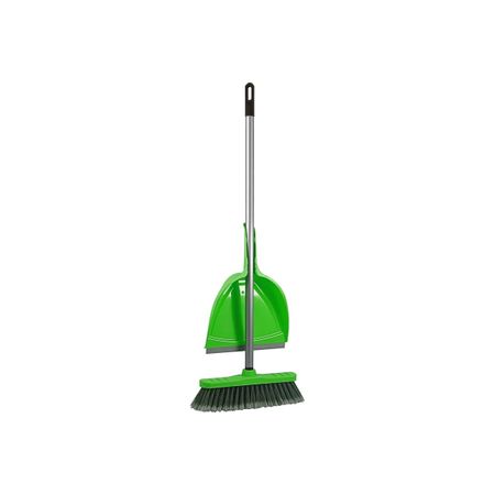 Набор In'loran для сухой уборки щетка+совок салатовый