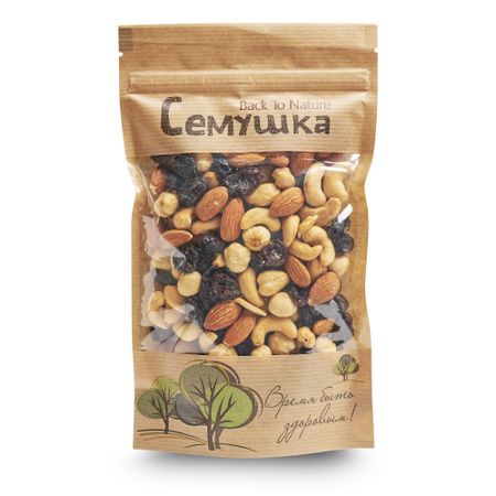Смесь жареных орехов и изюма Семушка 250 г