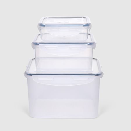 Набор антибактериальных контейнеров Hitt для продуктов 3 шт 0,33 л, 0,8 л, 2,2 л