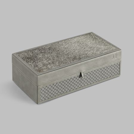 Шкатулка Togas Ансельмо серый 25x13x8 см