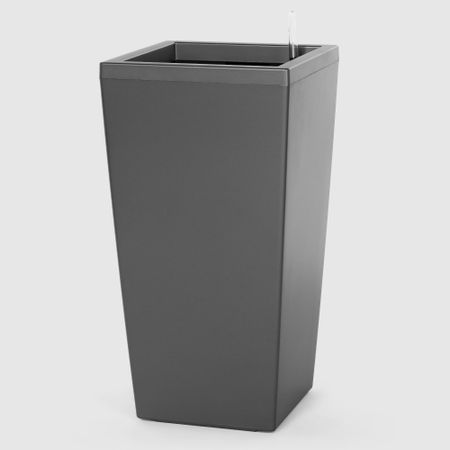 Кашпо с автополивом Greensun d22см IC2243 темное серебро