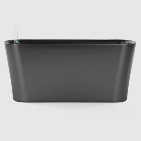 Кашпо с автополивом Greensun cl4018, темное серебро