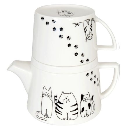 Набор KOENITZ чайник заварочный 650 мл + кружка 350 мл + подставка Коты нина ивановна венидиктова немецкий для бизнеса переговоры по телефону