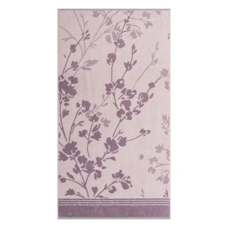 Полотенце Cleanelly Basic Kyoto бело-лиловый 50х90 см