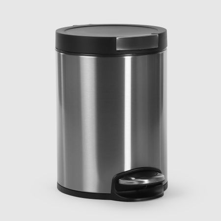 Бак мусорный с педалью Java 5 л матовая сталь