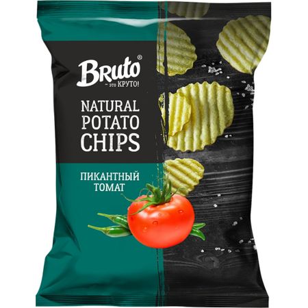 Чипсы Bruto рифленые Пикантный томат 120 г