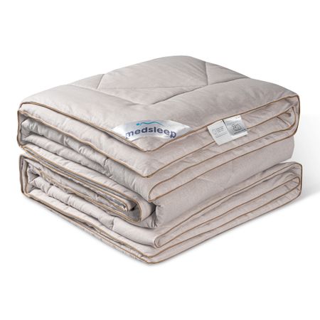 Одеяло зимнее Medsleep Sonora экрю 140х200 см зимнее теплое ударопрочное одеяло игра чжун ли сяо хутао тартаглия носимый плащ накидка одеяло с капюшоном шаль одеяло для дивана подарок