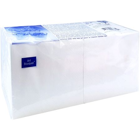 Салфетки Art bouquet бумажные белые 20х20 1сл 250л