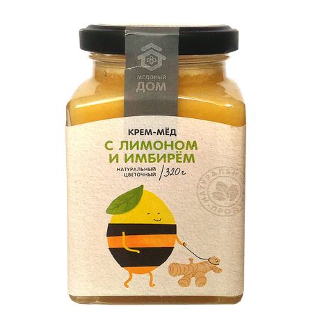 Крем-мед Медовый Дом с имбирем и лимоном 320 г