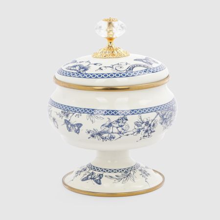 Сахарница Avsar Blue peony на ножке с крышкой 2 шт