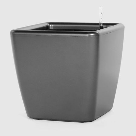 Кашпо с автополивом Greensun d36см RA3633 темное серебро