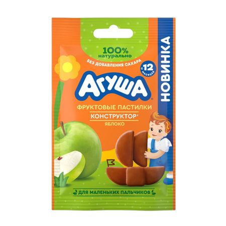 Пастилки фруктовые Агуша яблоко 12г
