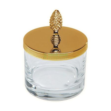 Косметическая емкость Cristal et bronze Cristal satiné Баночка большая+шиш прозр/брон ( 300.31523.СВ06)