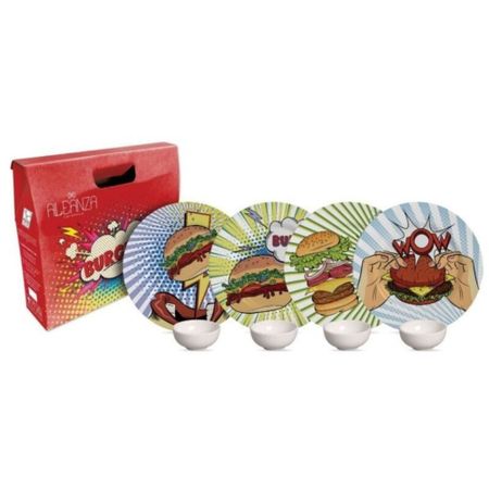 Набор Alleanza Burger Collection 4 персоны, 8 предметов