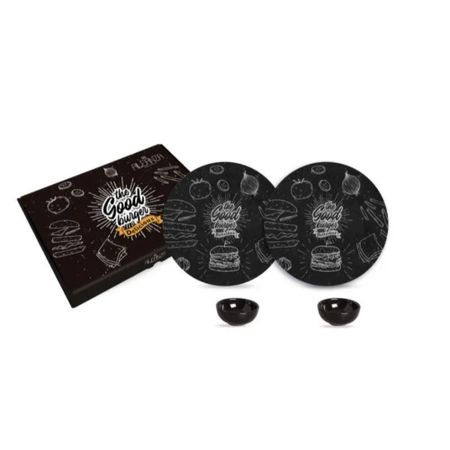 Набор Alleanza Burger Black 2 персоны, 4 предмета
