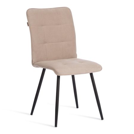 Стул TC Modern Bari флок бежевый с чёрным 46х55х89 см