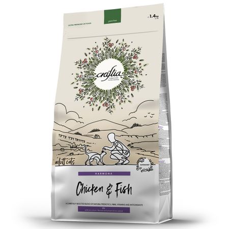 Сухой корм Crafita harmona для взрослых кошек из курицы и рыбы 1,4 кг у государственных дел быть указано…история посольского приказа