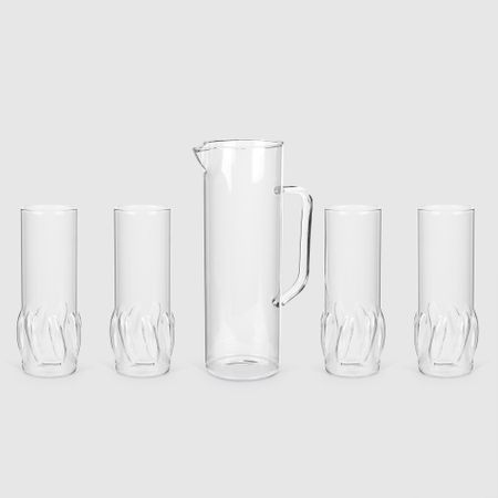 Набор посуды Efe Glass кувшин 1, 5 л, 4 стакана 420 мл