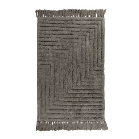 Коврик для ванной серый 100х60 см Zenfort Зигзаг (107279)