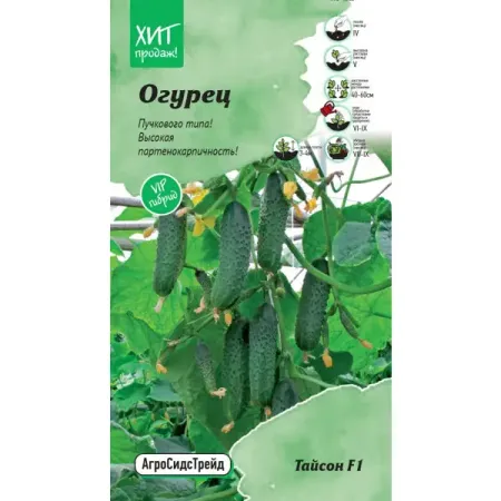 Семена овощей АСТ огурец Тайсон F1 5 шт. семена огурец сладкий хруст 0 25г
